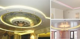 светодиодная лента для освещения натяжного потолка фото примеров